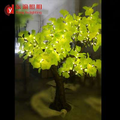 1.5M outdoor decoration artificial led ginkgo leaf tree with lights