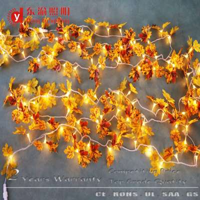 2016Newest 10M artificial maple leaves solar led string light