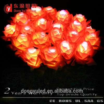 Outdoor Xmas bulk LED artificial sea of flowers ornaments material clothing/fabric