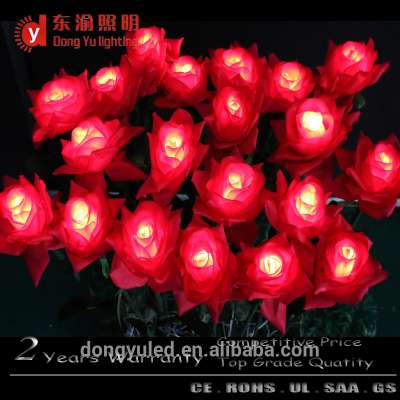 Outdoor indoor decorative fancy artificial fabric flower mini lighting