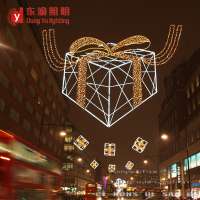 High quality rope light motif outdoor decorative cross street motif light