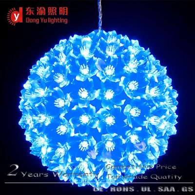 Outdoor 3D christmas holiday decoration street light jumbo led ball ornament