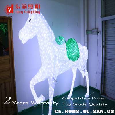 Dongyu Lighting Factory height 2M ABS 3d motif decoration light horse light