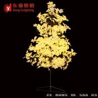 Waterproof Christmas maple tree with warm white light indoor decoration